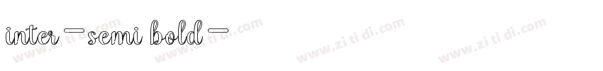 inter-semi bold字体转换